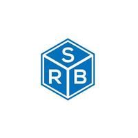 design de logotipo de carta srb em fundo preto. conceito de logotipo de letra de iniciais criativas srb. design de letra srb. vetor