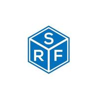 design de logotipo de carta srf em fundo preto. conceito de logotipo de letra de iniciais criativas srf. design de letra srf. vetor