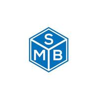 design de logotipo de carta smb em fundo preto. conceito de logotipo de letra de iniciais criativas smb. design de letra smb. vetor