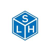 design de logotipo de letra slh em fundo preto. slh conceito de logotipo de letra de iniciais criativas. design de letra slh. vetor