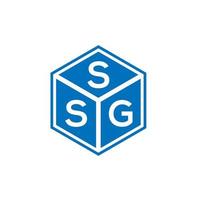 design de logotipo de carta ssg em fundo preto. conceito de logotipo de letra de iniciais criativas ssg. design de letra ssg. vetor
