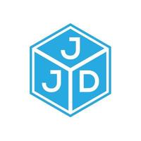 design de logotipo de carta jjd em fundo preto. conceito de logotipo de letra de iniciais criativas jjd. design de letra jjd. vetor