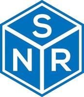 design de logotipo de carta snr em fundo preto. conceito de logotipo de letra de iniciais criativas snr. design de letra snr. vetor