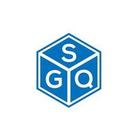design de logotipo de letra sgq em fundo preto. conceito de logotipo de letra de iniciais criativas sgq. design de letra sgq. vetor