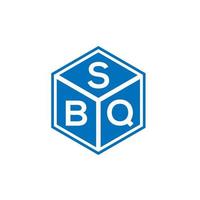 design de logotipo de letra sbq em fundo preto. conceito de logotipo de letra de iniciais criativas sbq. design de letra sbq. vetor