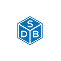 design de logotipo de carta sdb em fundo preto. conceito de logotipo de letra de iniciais criativas sdb. design de letra sdb. vetor