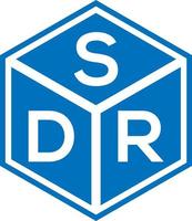 design de logotipo de carta sdr em fundo preto. conceito de logotipo de letra de iniciais criativas sdr. design de letra sdr. vetor