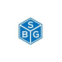 design de logotipo de carta sbg em fundo preto. conceito de logotipo de letra de iniciais criativas sbg. design de letra sbg. vetor