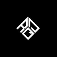 design de logotipo de letra rqd em fundo preto. conceito de logotipo de carta de iniciais criativas rqd. design de letra rqd. vetor