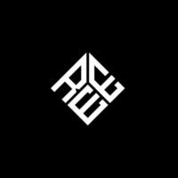 ree design de logotipo de carta em fundo preto. ree conceito de logotipo de letra de iniciais criativas. ree design de carta. vetor