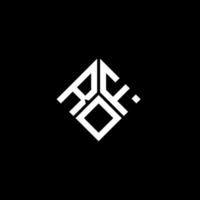 design de logotipo de carta rof em fundo preto. rof conceito de logotipo de letra de iniciais criativas. projeto de carta rof. vetor