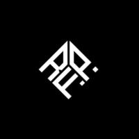 design de logotipo de carta rfp em fundo preto. conceito de logotipo de letra de iniciais criativas rfp. design de carta rfp. vetor