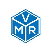 design de logotipo de carta vmr em fundo preto. conceito de logotipo de letra de iniciais criativas vmr. design de letra vmr. vetor