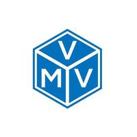 design de logotipo de carta vmv em fundo preto. conceito de logotipo de letra de iniciais criativas vmv. design de letras vmv. vetor