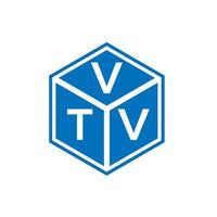 design de logotipo de carta vtv em fundo preto. conceito de logotipo de letra de iniciais criativas vtv. design de letras vtv. vetor