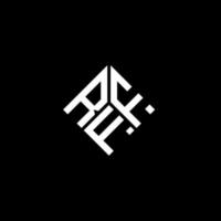 design de logotipo de carta rff em fundo preto. conceito de logotipo de letra de iniciais criativas rff. design de letra rff. vetor