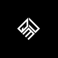 design de logotipo de letra qmu em fundo preto. conceito de logotipo de letra de iniciais criativas qmu. design de letra qmu. vetor