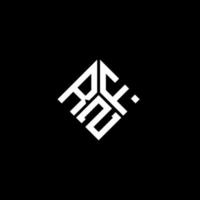 design de logotipo de carta rzf em fundo preto. conceito de logotipo de letra de iniciais criativas rzf. design de letra rzf. vetor
