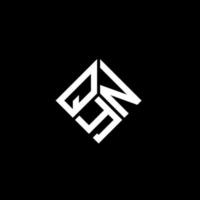 design de logotipo de carta qyn em fundo preto. conceito de logotipo de carta de iniciais criativas qyn. design de letra qyn. vetor