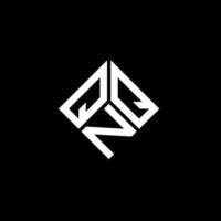 design de logotipo de letra qnq em fundo preto. conceito de logotipo de letra de iniciais criativas qnq. design de letra qnq. vetor