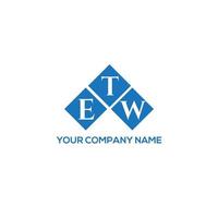 design de logotipo de carta etw em fundo branco. etw conceito de logotipo de letra de iniciais criativas. design de letra etw. vetor