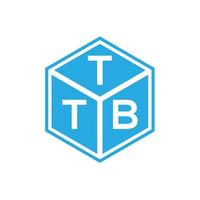 design de logotipo de carta ttb em fundo preto. conceito de logotipo de letra de iniciais criativas ttb. design de letra ttb. vetor