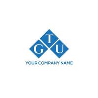 design de logotipo de letra gtu em fundo branco. conceito de logotipo de letra de iniciais criativas gtu. design de letra gtu. vetor