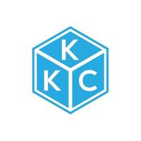 design de logotipo de carta kkc em fundo preto. kkc conceito de logotipo de letra de iniciais criativas. design de letra kkc. vetor