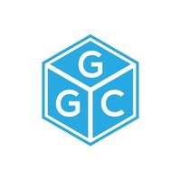 design de logotipo de carta ggc em fundo preto. ggc conceito de logotipo de letra de iniciais criativas. design de letra ggc. vetor