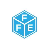 design de logotipo de carta ffe em fundo preto. ffe conceito de logotipo de carta de iniciais criativas. design de letra ffe. vetor