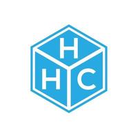 design de logotipo de carta hhc em fundo preto. conceito de logotipo de letra de iniciais criativas hhc. design de letras hhc. vetor