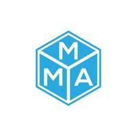 design de logotipo de carta mma em fundo preto. conceito de logotipo de letra de iniciais criativas mma. design de letra mma. vetor