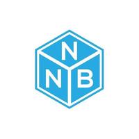 design de logotipo de carta nnb em fundo preto. conceito de logotipo de letra de iniciais criativas nnb. design de letra nb. vetor
