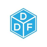 design de logotipo de carta ddf em fundo preto. conceito de logotipo de letra de iniciais criativas ddf. design de letra ddf. vetor