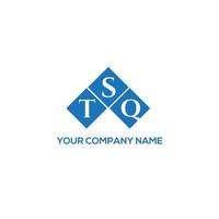 design de logotipo de letra tsq em fundo branco. tsq conceito de logotipo de letra de iniciais criativas. design de letra tsq. vetor