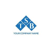 design de logotipo de carta tsb em fundo branco. conceito de logotipo de carta de iniciais criativas tsb. design de letra tsb. vetor
