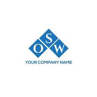 design de logotipo de carta osw em fundo branco. conceito de logotipo de letra de iniciais criativas osw. design de letra osw. vetor