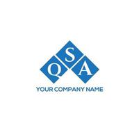 design de logotipo de carta qsa em fundo branco. conceito de logotipo de carta de iniciais criativas qsa. design de letra qsa. vetor