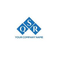 design de logotipo de carta qsr em fundo branco. conceito de logotipo de letra de iniciais criativas qsr. design de letra qsr. vetor