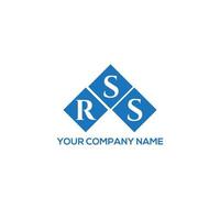 rss carta logotipo design em fundo branco. rss conceito de logotipo de letra de iniciais criativas. design de letra rss. vetor