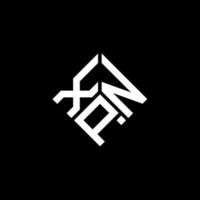 xpn carta logotipo design em fundo preto. conceito de logotipo de carta de iniciais criativas xpn. design de letra xpn. vetor