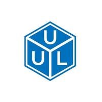 design de logotipo de carta uul em fundo preto. uul conceito de logotipo de letra de iniciais criativas. design de letra uul. vetor