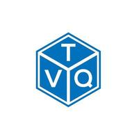design de logotipo de letra tvq em fundo preto. conceito de logotipo de letra de iniciais criativas tvq. design de letra tvq. vetor