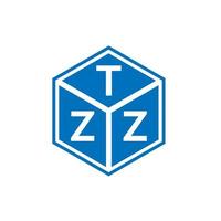 design de logotipo de letra tzz em fundo preto. conceito de logotipo de letra de iniciais criativas tzz. design de letra tzz. vetor
