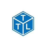 design de logotipo de letra ttl em fundo preto. conceito de logotipo de letra de iniciais criativas ttl. design de letra ttl. vetor