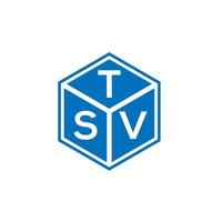 design de logotipo de carta tsv em fundo preto. conceito de logotipo de letra de iniciais criativas tsv. design de letra tsv. vetor