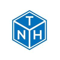 design de logotipo de letra tnh em fundo preto. conceito de logotipo de letra de iniciais criativas tnh. design de letra tnh. vetor