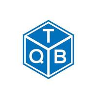 design de logotipo de letra tqb em fundo preto. conceito de logotipo de letra de iniciais criativas tqb. design de letra tqb. vetor