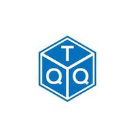 design de logotipo de letra tqq em fundo preto. conceito de logotipo de letra de iniciais criativas tqq. design de letra tqq. vetor