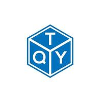 design de logotipo de letra tqy em fundo preto. conceito de logotipo de letra de iniciais criativas tqy. design de letra tqy. vetor